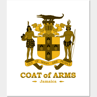 Jamaica Coat of Arms Gold Posters and Art